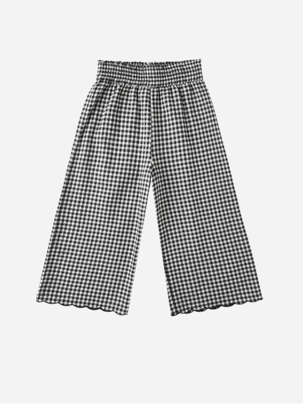 Rylee + Cru Wide Leg Pant - Black Gingham